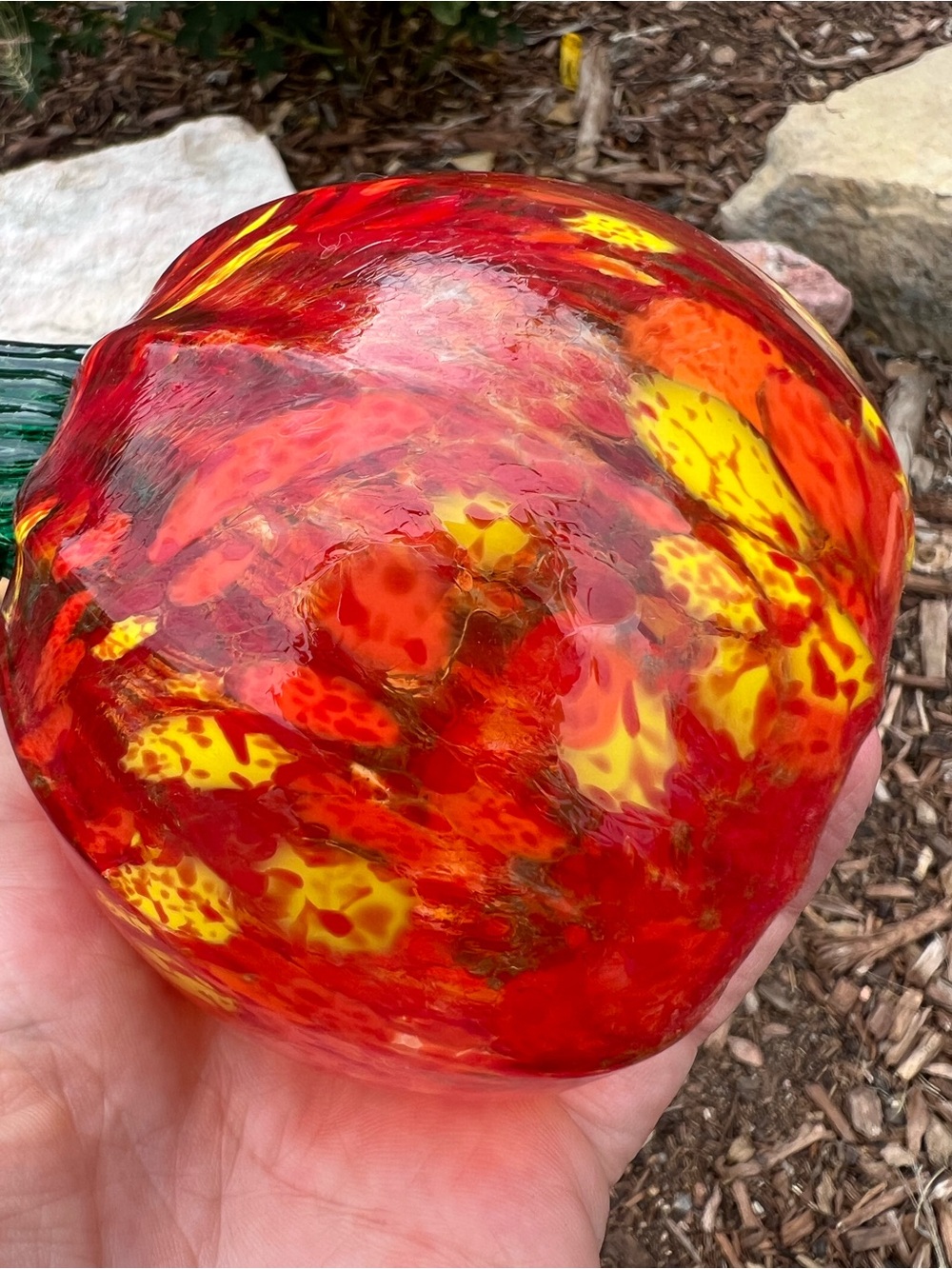 Handblown Glass Pumpkin From woodland Colorado Autumn Halloween Thanksgiving - Picture 9 of 11